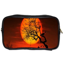 Helloween Midnight Graveyard Silhouette Toiletries Bags 2-side