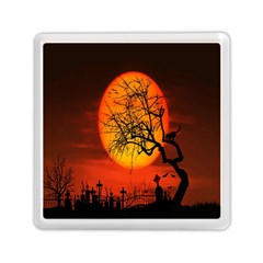 Helloween Midnight Graveyard Silhouette Memory Card Reader (square)  by Mariart