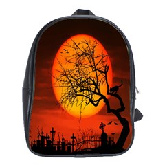 Helloween Midnight Graveyard Silhouette School Bag (xl)