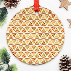 Food Pizza Bread Pasta Triangle Ornament (round) by Mariart