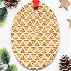 Food Pizza Bread Pasta Triangle Ornament (oval) by Mariart