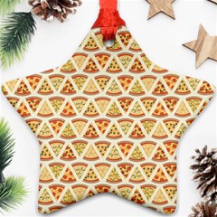 Food Pizza Bread Pasta Triangle Ornament (star) by Mariart