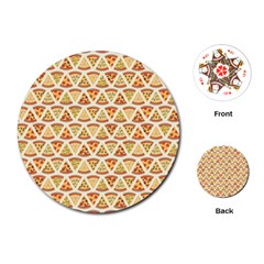 Food Pizza Bread Pasta Triangle Playing Cards (round) 