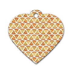 Food Pizza Bread Pasta Triangle Dog Tag Heart (two Sides)