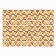 Food Pizza Bread Pasta Triangle Large Glasses Cloth (2-side) by Mariart