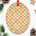 Food Pizza Bread Pasta Triangle Ornament (Oval Filigree) Front