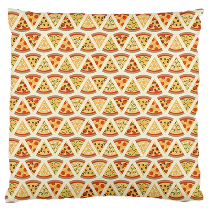 Food Pizza Bread Pasta Triangle Large Cushion Case (One Side)