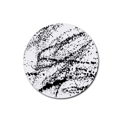 Ink Splatter Texture Rubber Coaster (round) 