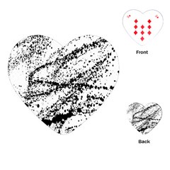 Ink Splatter Texture Playing Cards (heart)  by Mariart