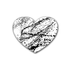 Ink Splatter Texture Heart Coaster (4 Pack) 