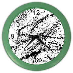 Ink Splatter Texture Color Wall Clocks