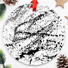 Ink Splatter Texture Ornament (round Filigree) by Mariart