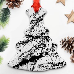 Ink Splatter Texture Christmas Tree Ornament (two Sides) by Mariart