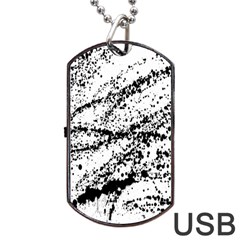 Ink Splatter Texture Dog Tag Usb Flash (two Sides) by Mariart