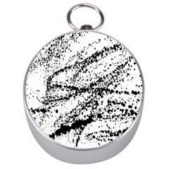 Ink Splatter Texture Silver Compasses by Mariart