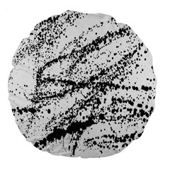 Ink Splatter Texture Large 18  Premium Flano Round Cushions by Mariart