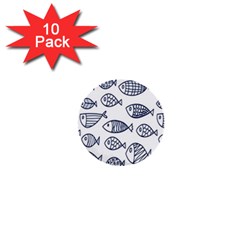 Love Fish Seaworld Swim Blue Sea Water Cartoons 1  Mini Buttons (10 Pack)  by Mariart