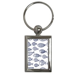 Love Fish Seaworld Swim Blue Sea Water Cartoons Key Chains (rectangle) 