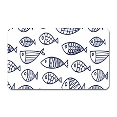 Love Fish Seaworld Swim Blue Sea Water Cartoons Magnet (rectangular)