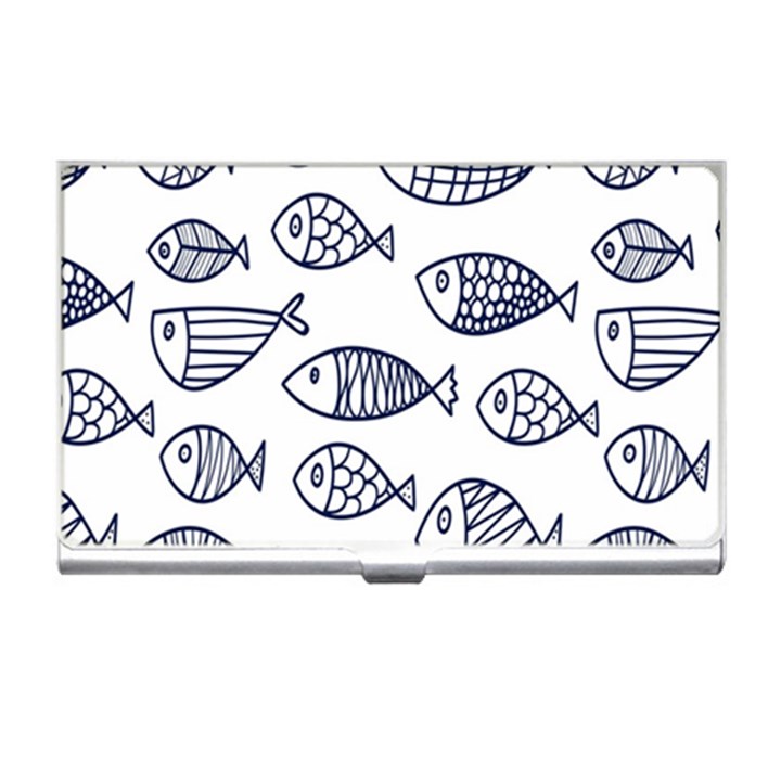 Love Fish Seaworld Swim Blue Sea Water Cartoons Business Card Holders