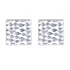 Love Fish Seaworld Swim Blue Sea Water Cartoons Cufflinks (square)