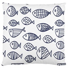 Love Fish Seaworld Swim Blue Sea Water Cartoons Large Cushion Case (one Side) by Mariart