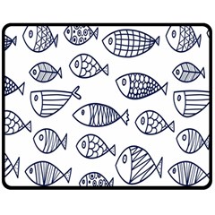 Love Fish Seaworld Swim Blue Sea Water Cartoons Double Sided Fleece Blanket (medium)  by Mariart