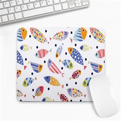 Love Fish Seaworld Swim Blue White Sea Water Cartoons Rainbow Large Mousepads