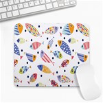 Love Fish Seaworld Swim Blue White Sea Water Cartoons Rainbow Large Mousepads Front