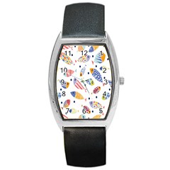 Love Fish Seaworld Swim Blue White Sea Water Cartoons Rainbow Barrel Style Metal Watch by Mariart