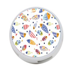 Love Fish Seaworld Swim Blue White Sea Water Cartoons Rainbow 4-port Usb Hub (one Side)