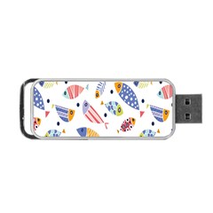 Love Fish Seaworld Swim Blue White Sea Water Cartoons Rainbow Portable Usb Flash (one Side) by Mariart