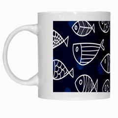 Love Fish Seaworld Swim Blue White Sea Water Cartoons White Mugs