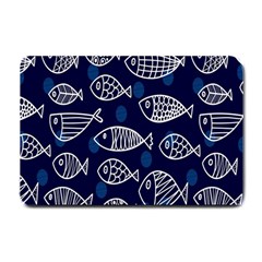 Love Fish Seaworld Swim Blue White Sea Water Cartoons Small Doormat  by Mariart