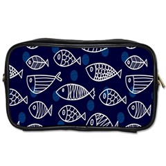 Love Fish Seaworld Swim Blue White Sea Water Cartoons Toiletries Bags