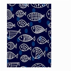 Love Fish Seaworld Swim Blue White Sea Water Cartoons Small Garden Flag (two Sides) by Mariart