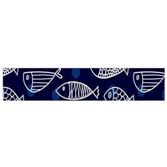 Love Fish Seaworld Swim Blue White Sea Water Cartoons Small Flano Scarf