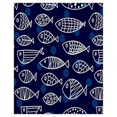 Love Fish Seaworld Swim Blue White Sea Water Cartoons Drawstring Bag (small)