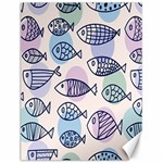 Love Fish Seaworld Swim Blue White Sea Water Cartoons Rainbow Polka Dots Canvas 12  x 16   11.86 x15.41  Canvas - 1