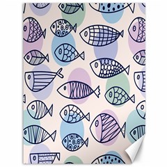 Love Fish Seaworld Swim Blue White Sea Water Cartoons Rainbow Polka Dots Canvas 36  X 48   by Mariart