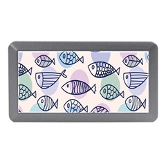 Love Fish Seaworld Swim Blue White Sea Water Cartoons Rainbow Polka Dots Memory Card Reader (mini)