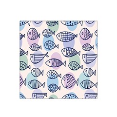 Love Fish Seaworld Swim Blue White Sea Water Cartoons Rainbow Polka Dots Satin Bandana Scarf by Mariart