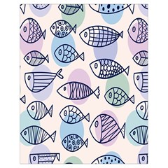 Love Fish Seaworld Swim Blue White Sea Water Cartoons Rainbow Polka Dots Drawstring Bag (small) by Mariart