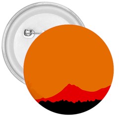 Mountains Natural Orange Red Black 3  Buttons