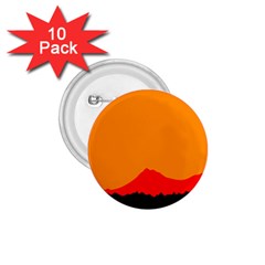 Mountains Natural Orange Red Black 1 75  Buttons (10 Pack)