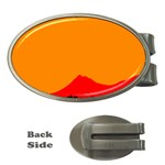 Mountains Natural Orange Red Black Money Clips (Oval)  Front