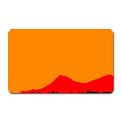 Mountains Natural Orange Red Black Magnet (rectangular)