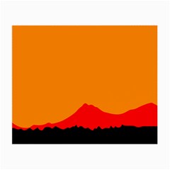 Mountains Natural Orange Red Black Small Glasses Cloth by Mariart