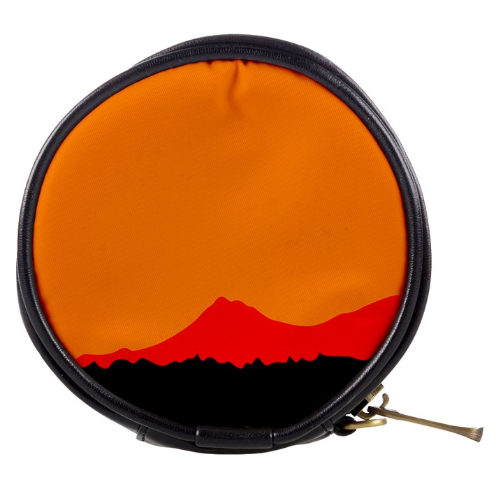 Mountains Natural Orange Red Black Mini Makeup Bags