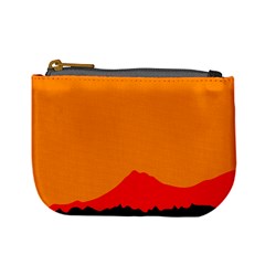 Mountains Natural Orange Red Black Mini Coin Purses by Mariart